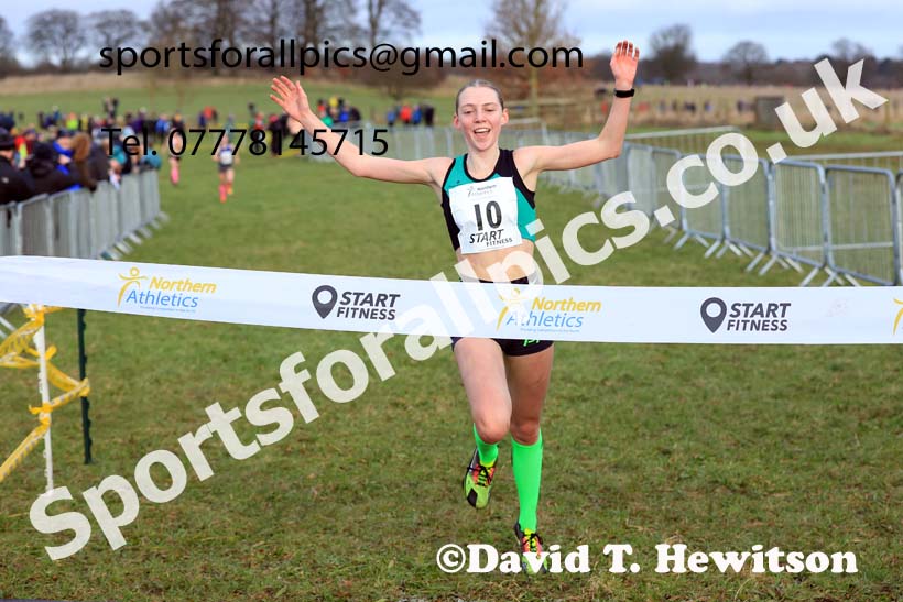 Womens Under-17s 2024 Northern Cross Country Champs., Sedgefield. Photo: David T. Hewitson/Sports for All Pics